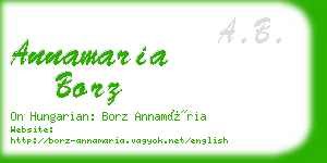 annamaria borz business card